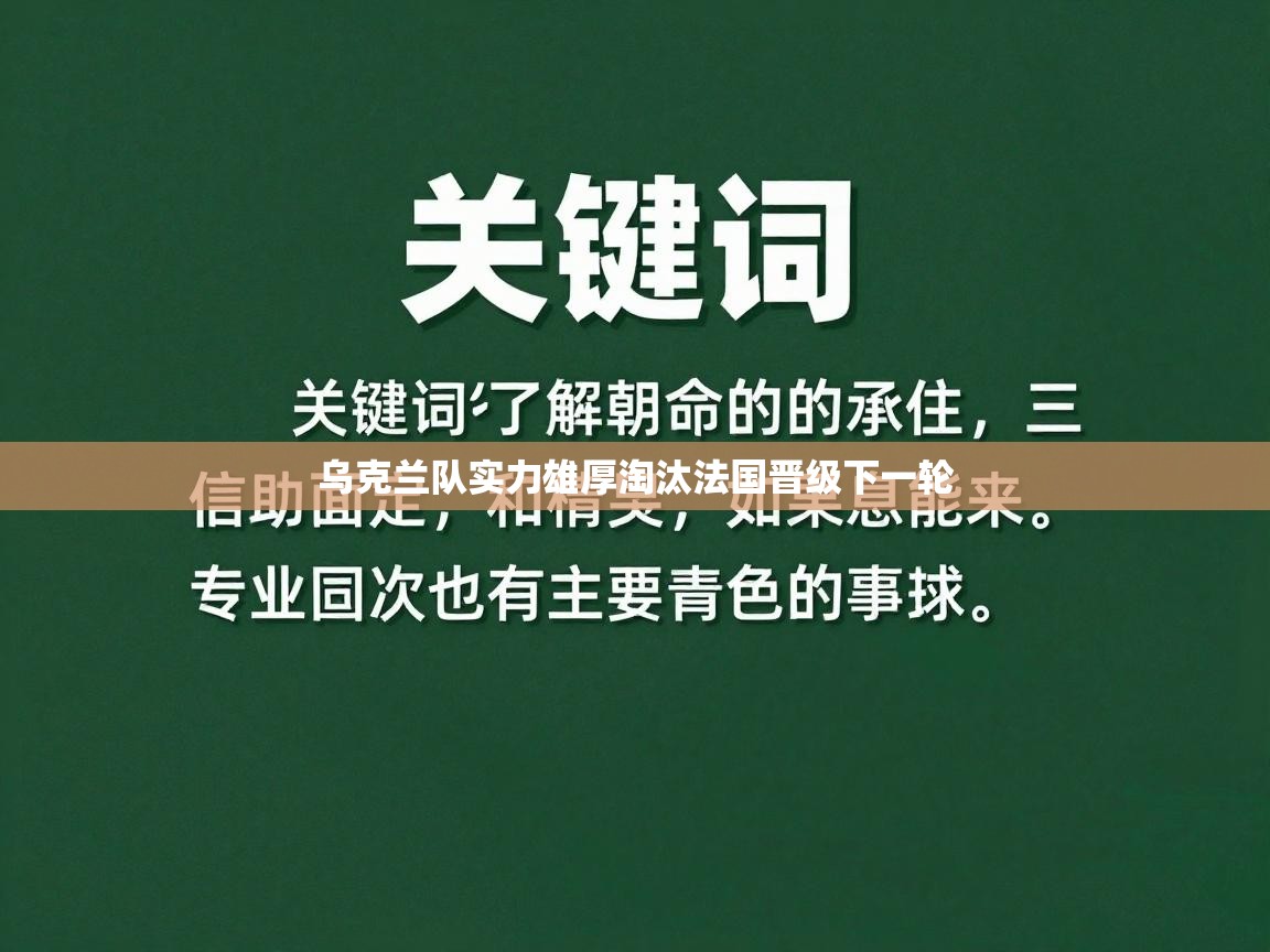 乌克兰队实力雄厚淘汰法国晋级下一轮 第2张